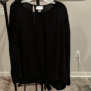 Ava Viv 3X long sleeve black shirt